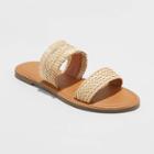Women's Elizabeth Woven Slide Sandals - Universal Thread Natural