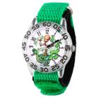 Disney Boys' Marvel Guardians Of The Galaxy Evergreen Groot Clear Plastic Time Teacher Watch - Green