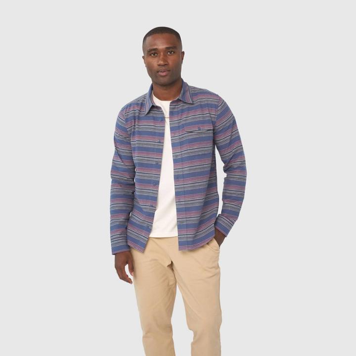 United By Blue Men's Long Sleeve Flannel Shirt - Vanilla