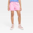 Girls' Rolled Hem Pull-on Woven Shorts - Cat & Jack Pink