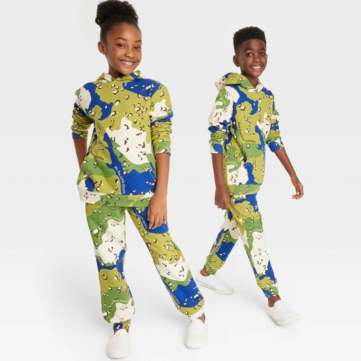 Little Giants Giant Shorties Black History Month Kids' Athletic Jogger Pants - Green Camouflage