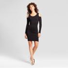 Women's Cold Shoulder Bodycon Dress - Necessary Objects Black