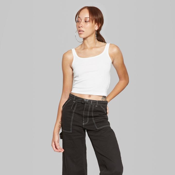 Target Women's Picot Edge Tank - Wild Fable White