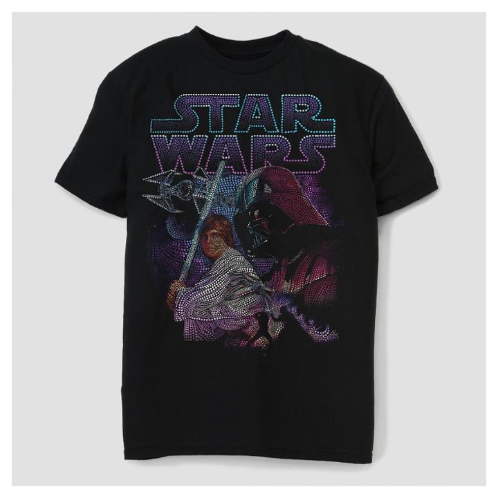 Disney Men's Star Wars Dot Print Graphic T-shirt - Black