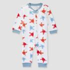 Burt's Bees Baby Organic Cotton Clawsome Pajama Jumpsuit - Slate Blue