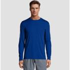 Hanes Men's Big & Tall Long Sleeve Cooldri Performance T-shirt -deep Blue