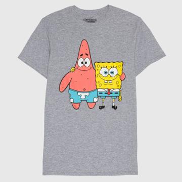 Men's Spongebob Squarepants Short Sleeve Graphic T-shirt - Gray