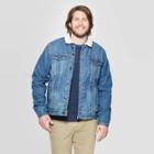 Men's Big & Tall Long Sleeve Sherpa Denim Jacket - Goodfellow & Co Denim