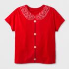 Shinsung Tongsang Women's Plus Size Short Sleeve Mrs. Claus T-shirt - Red