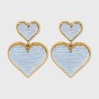 Sugarfix By Baublebar Stacked Monochrome Heart Drop Earrings -