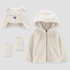 Carter's Just One You Baby Bear Faux Fur Jacket - Cream
