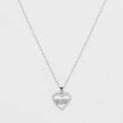 Distributed By Target Pendant Necklace Sterling Silver Mom With Cubic Zirconia On Cable Chain - Silver/clear