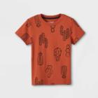 Toddler Boys' Cactus Print Jersey Knit Short Sleeve T-shirt - Cat & Jack Orange