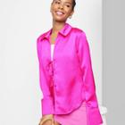 Women's Bell Long Sleeve Satin Fly Away Top - Wild Fable Magenta Xxs, Pink