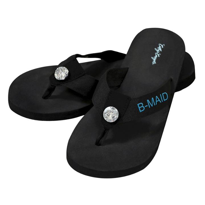 Cathy's Concepts Monogram Bridesmaid Flip Flop Sandals - Lg, Size: