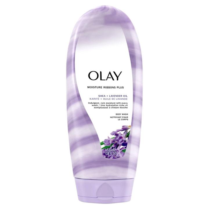 Olay Moisture Ribbons Plus Shea + Lavender Oil Body Wash - 18oz, Women's