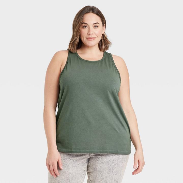 Women's Plus Size Tank Top - Universal Thread Green