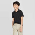 Boys' Short Sleeve Performance Uniform Polo Shirt - Cat & Jack Black