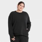Women's Plus Size Crewneck Sweatshirt - All In Motion Black