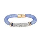 Women's Zirconite Fishnet Pave Bar Bracelet-blue, Blue