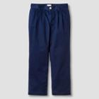 Boys' Reinforced Knee Pleated Uniform Chino Pants - Cat & Jack Navy (blue)