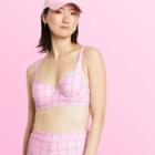 Women's Underwire Gingham Bikini Top - Stoney Clover Lane X Target Pink Xxs