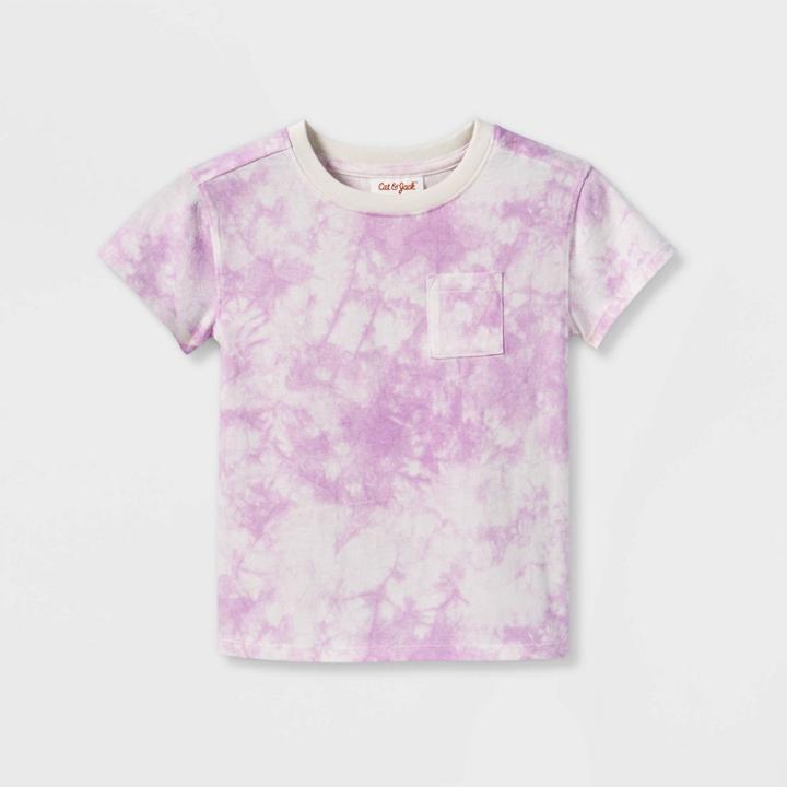 Toddler Solid Short Sleeve T-shirt - Cat & Jack Light Purple