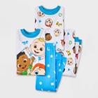 Toddler Boys' 4pc Cocomelon Come On Let's Play Top And Pants Pajama