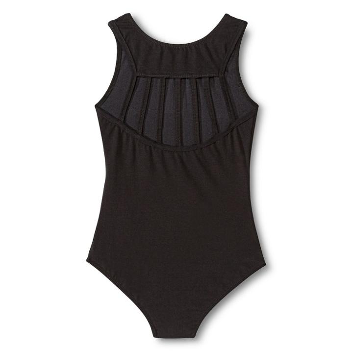 Danz N Motion By Danshuz Girls' Lattice Back Leotard - Black