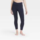 Women's High-waisted Criss Cross Waistband 7/8 Leggings - Joylab Black