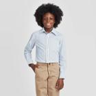 Boys' Long Sleeve Button-down Suiting Shirt - Cat & Jack White/green Xs, Boy's, Blue Green