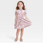 Toddler Girls' Short Sleeve Dress - Cat & Jack Rose Gold