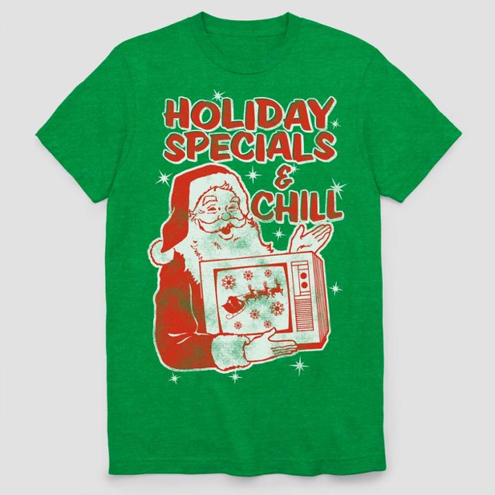 Fifth Sun Men's Ugly Holiday Specials Chill Short Sleeve T-shirt - Kelly Green