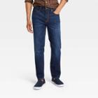 Men's Tall Slim Straight Fit Jeans - Goodfellow & Co Dark Denim Wash 38x36, Dark Blue Blue