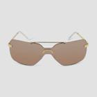 Women's Rimless Metal Aviator Wrap Sunglasses - Wild Fable Gold