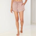 Women's Striped Perfectly Cozy Lounge Pajama Shorts - Stars Above Clay