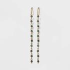 Brass Semi Jade Drop Earrings - Universal Thread Green/gold,