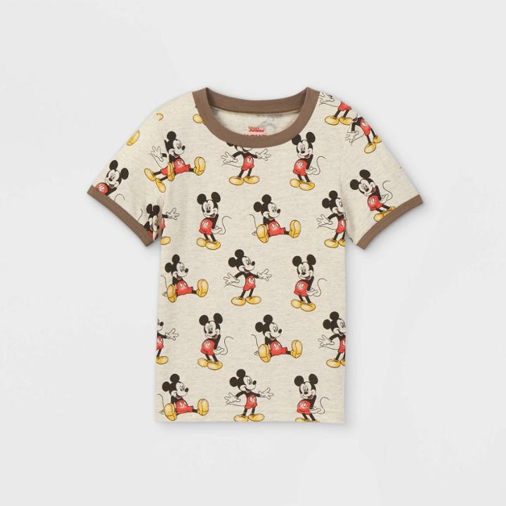 Toddler Boys' Mickey Mouse Short Sleeve Mickey Mouse Graphic T-shirt - Gray