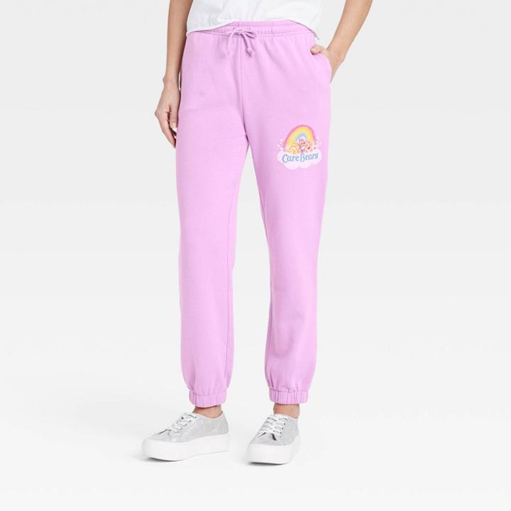 Women's Care Bears Graphic Jogger Pants - Purple