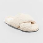 Women's Paris Crossband Faux Shearling Slippers - Stars Above Cream