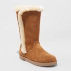 Women's Daniela Wide Width Suede Tall Boots - Universal Thread Chestnut 9w, Size: