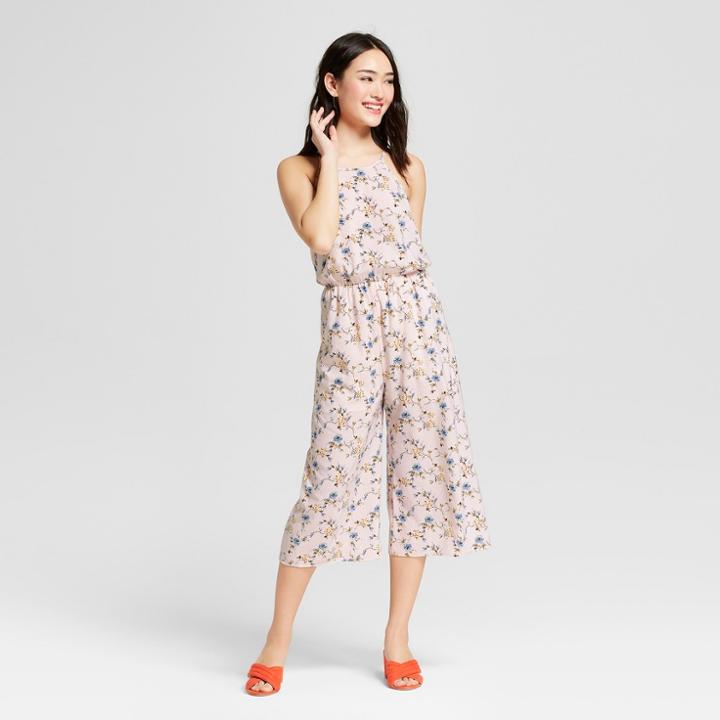 Women's Pinstripe Sleeveless Jumpsuit - Le Kate (juniors') Pink Xl,