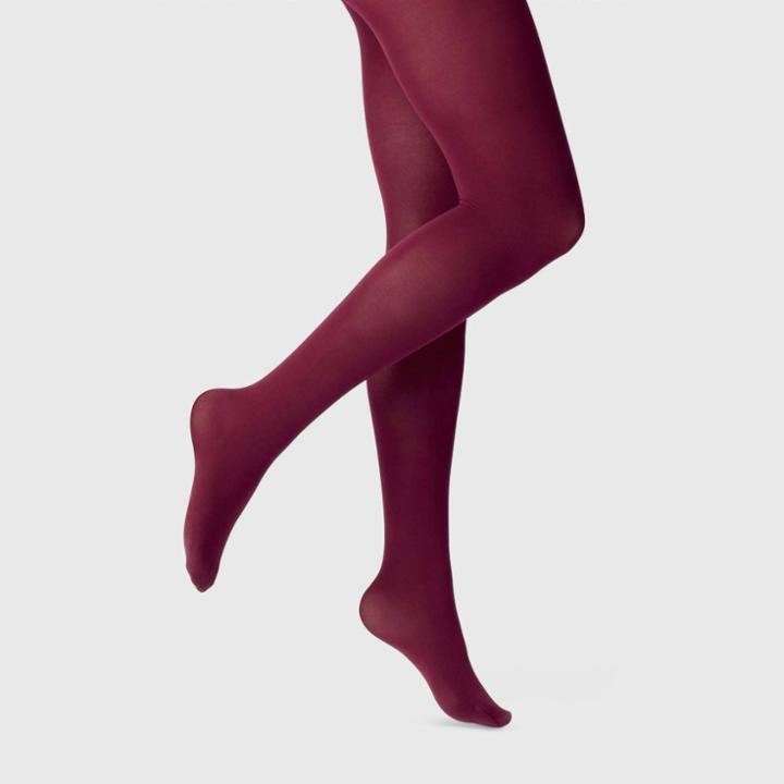 Women's 50d Opaque Tights - A New Day Burgundy 1x/2x, Size: 1xl-2xl, Purple