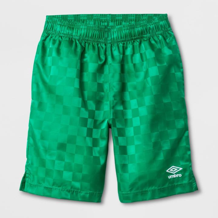 Umbro Boys' Checkerboard Shorts - Green