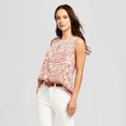Women's Paisley Keyhole Neck Tank - Knox Rose Ivory
