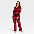 Women's Perfectly Cozy Flannel Pajama Set - Stars Above Red Buffalo
