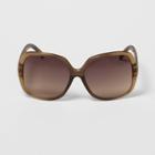 Women's Oversized Square Sunglasses - A New Day Beige, Women's,