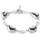 West Coast Jewelry Stainless Steel Puffed Hearts Chain Bracelet, Girl's