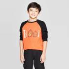 Boys' 3/4 Sleeve Halloween T-shirt - Cat & Jack Orange