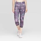 Women's Running Marble Print Mid-rise Capri Leggings 20 - C9 Champion Black/pink/green Xxl,